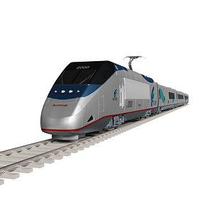 acela express train amtrak 3D