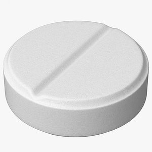 pill medication antibiotic 3D