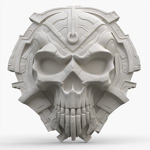 Techno Totem Skull 6 3D model