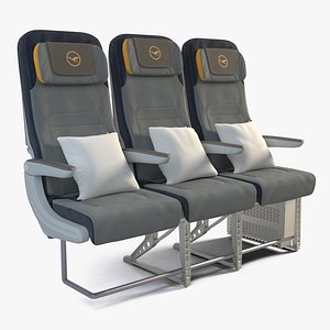 lufthansa economy seats 3D model