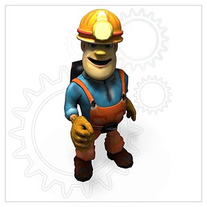 construction worker 3d c4d