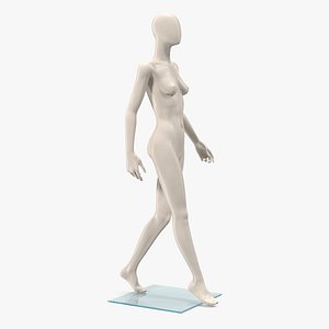 Female Mannequin Walking Pose 3D Model