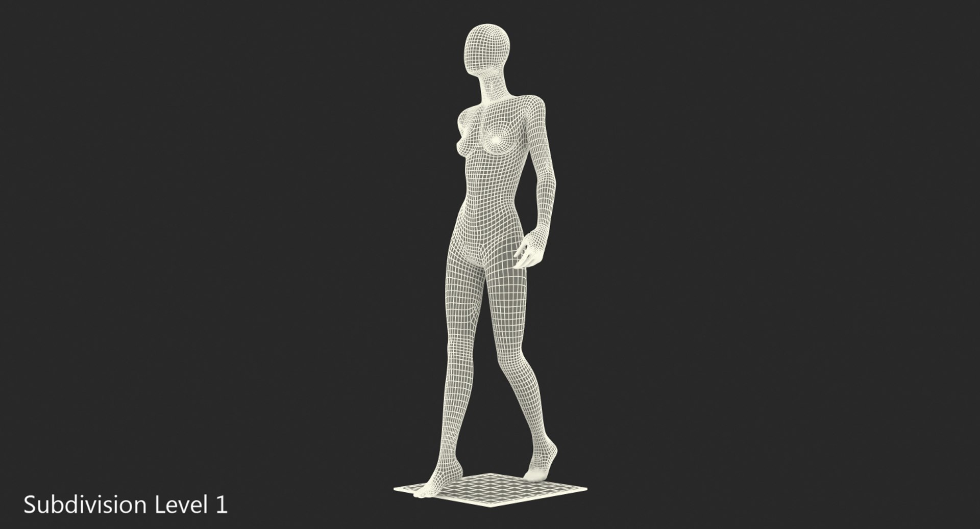 3D female mannequin walking pose model TurboSquid 1415776