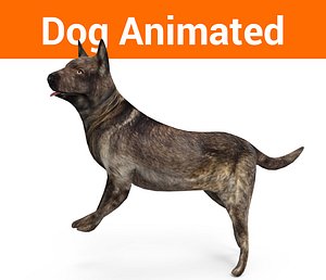 german shepherd dog rigged