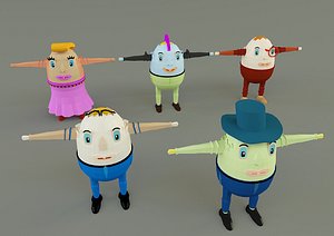 3D model Egg characters 3D model
