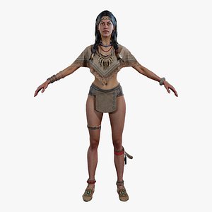 Apache Female 1 3D model
