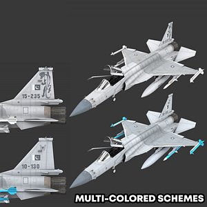 pakistan jf-17 rigged 3D model