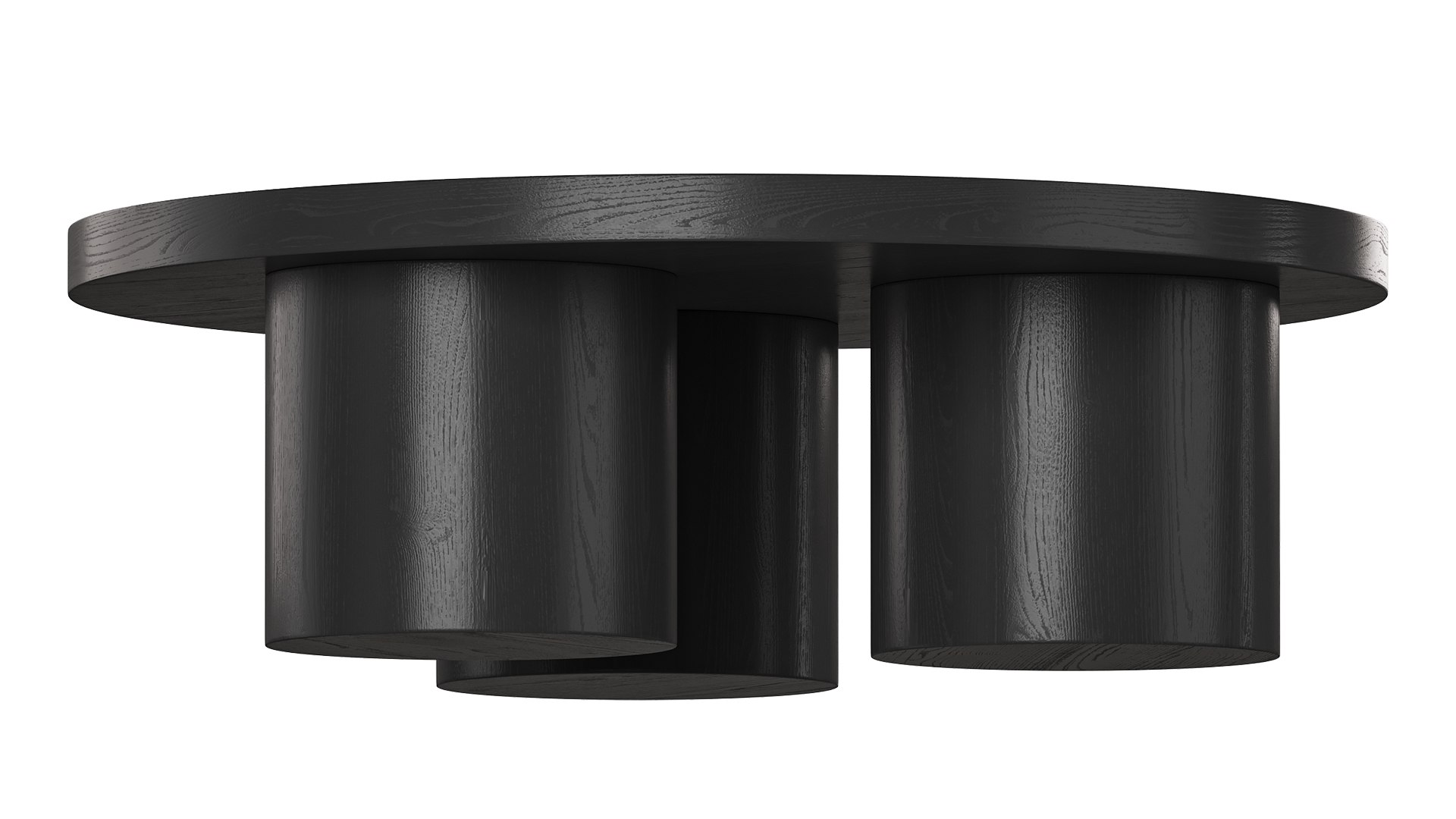 3D Damian Wooden Round Coffee Table - Black Model - TurboSquid 2387640