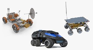 Rigged Space Vehicles 3D Models Collection