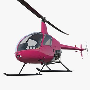 3D light utility helicopter rigged