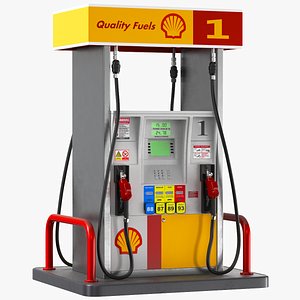 Detailed Shell Gas Pump