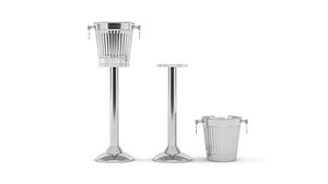 Stainless Steel Standing Ice Bucket 3D model
