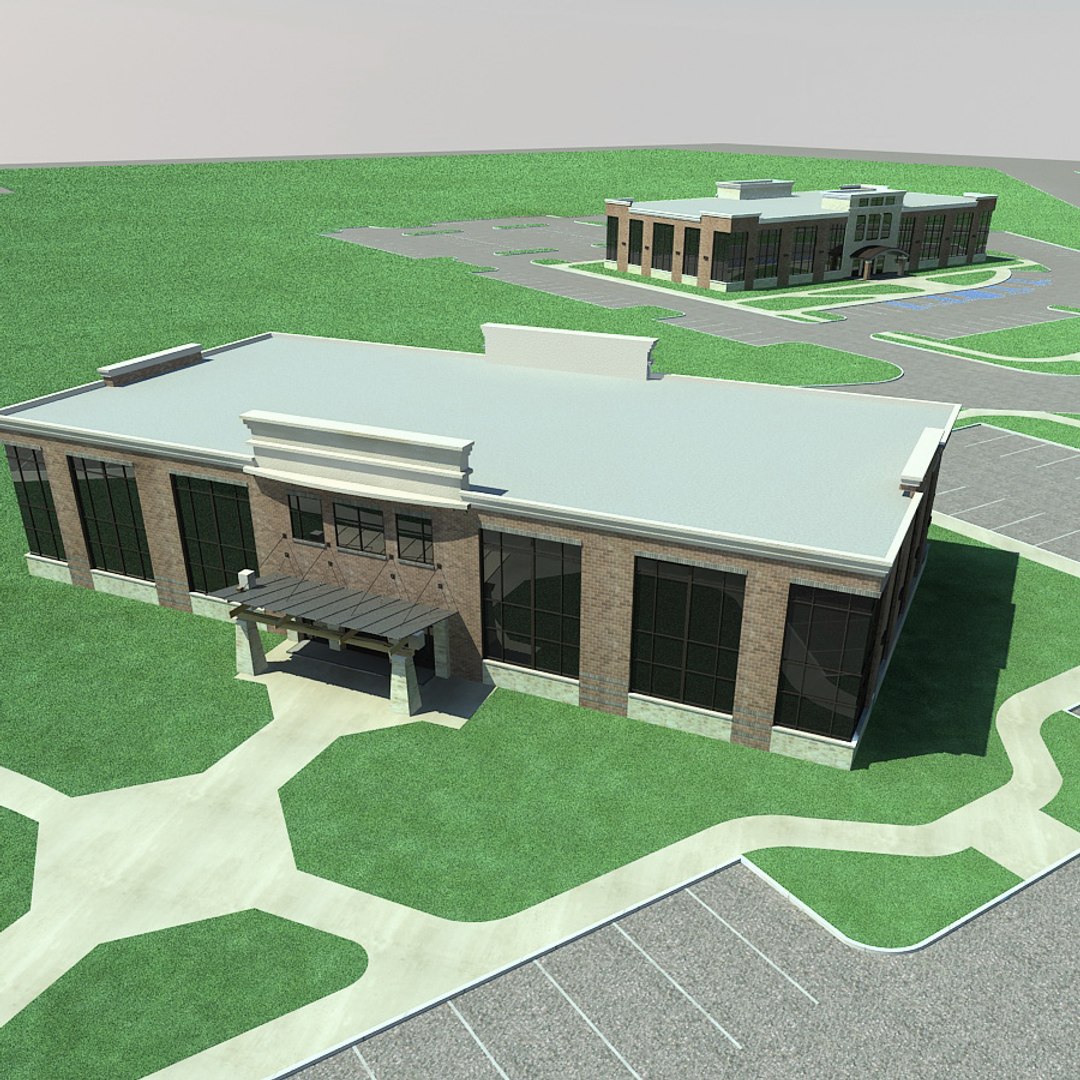 Office Buildings Model - TurboSquid 1200322