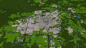 3D springfield city buildings model