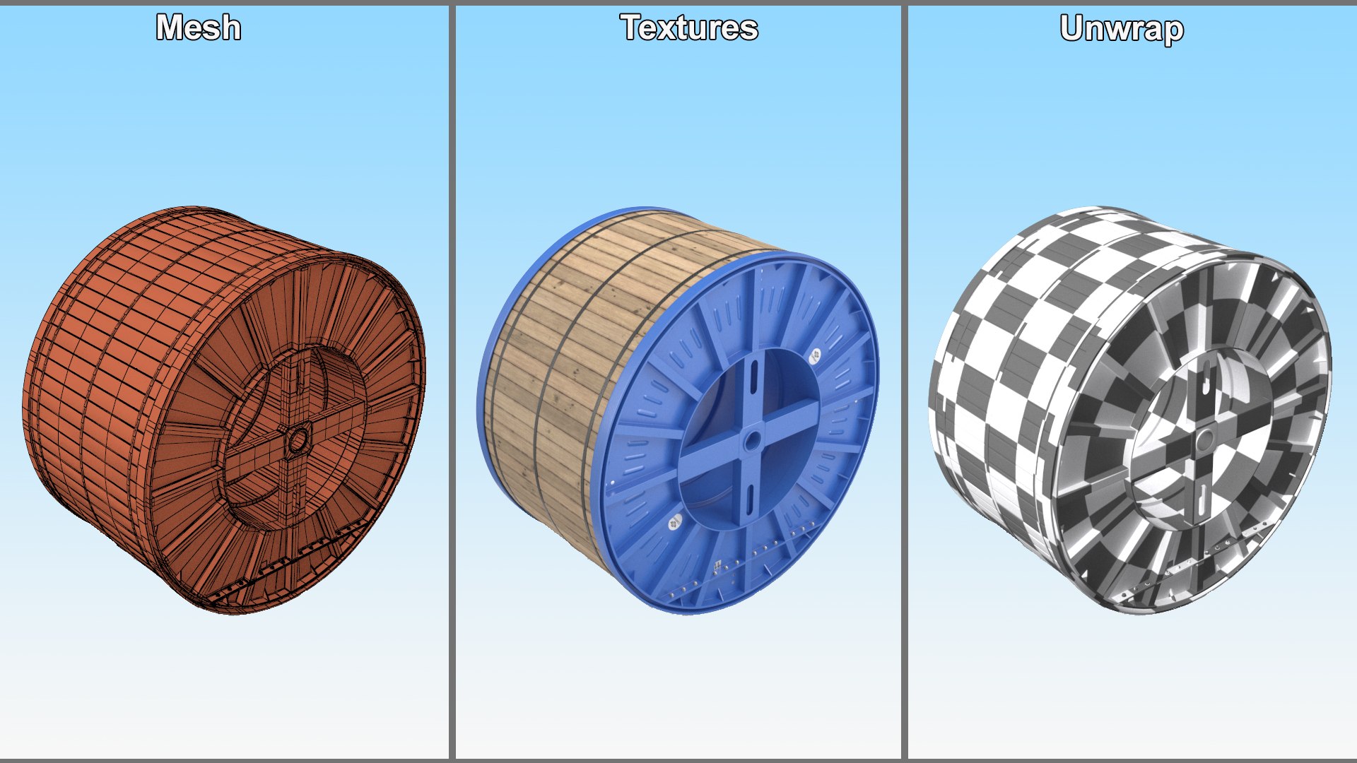 3D model Steel Cable Drum https://p.turbosquid.com/ts-thumb/Xz/IDNraZ/L8/steelcabledrumvray3dmodel013/jpg/1724714906/1920x1080/fit_q87/89f066dacb6de4873bc908962e202bd037817284/steelcabledrumvray3dmodel013.jpg