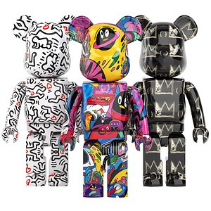 3D basquiat bearbrick collection model
