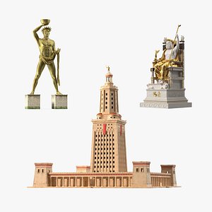 Ancient Monuments of Seven Wonders Collection 3D model