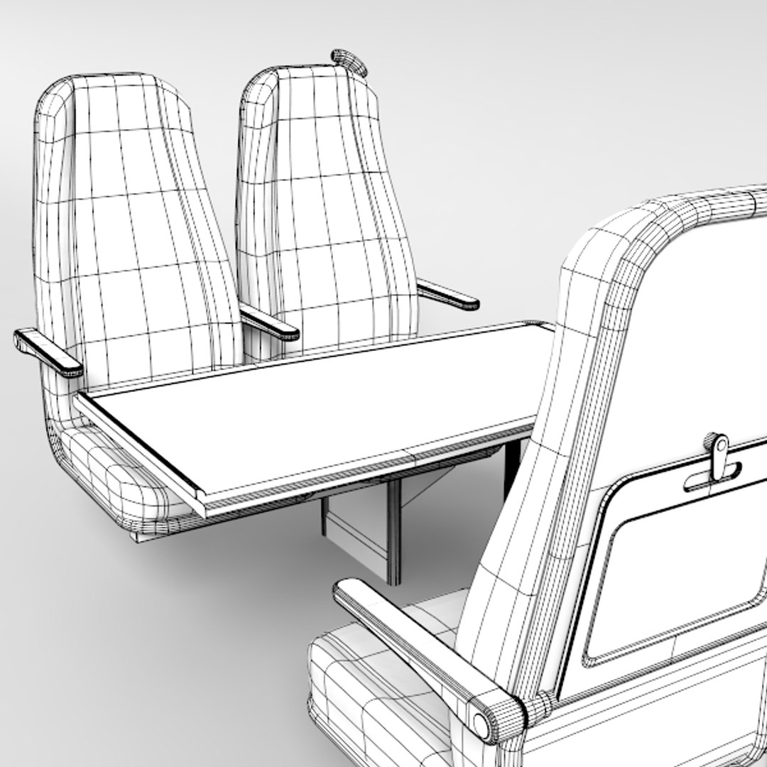3d Train Seat Model