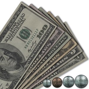 american money 3d model