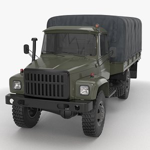 3D Generic Military Truck 01