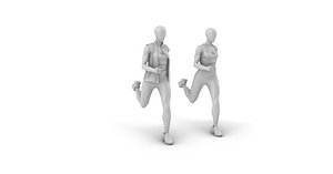 3D Female Mannequin Running Collection Sportswear 3D model
