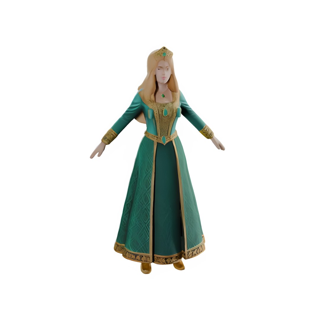 Medieval Fantasy Princess Figurine In Emerald 3D Model - TurboSquid 2296212