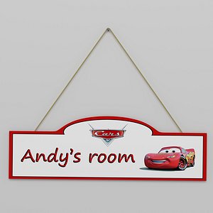 3D children room sign