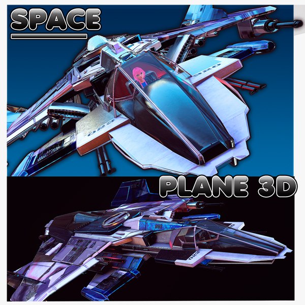 SPACE PLANE 3D MODEL FREE PROGRAM OBJ FBX 3D model