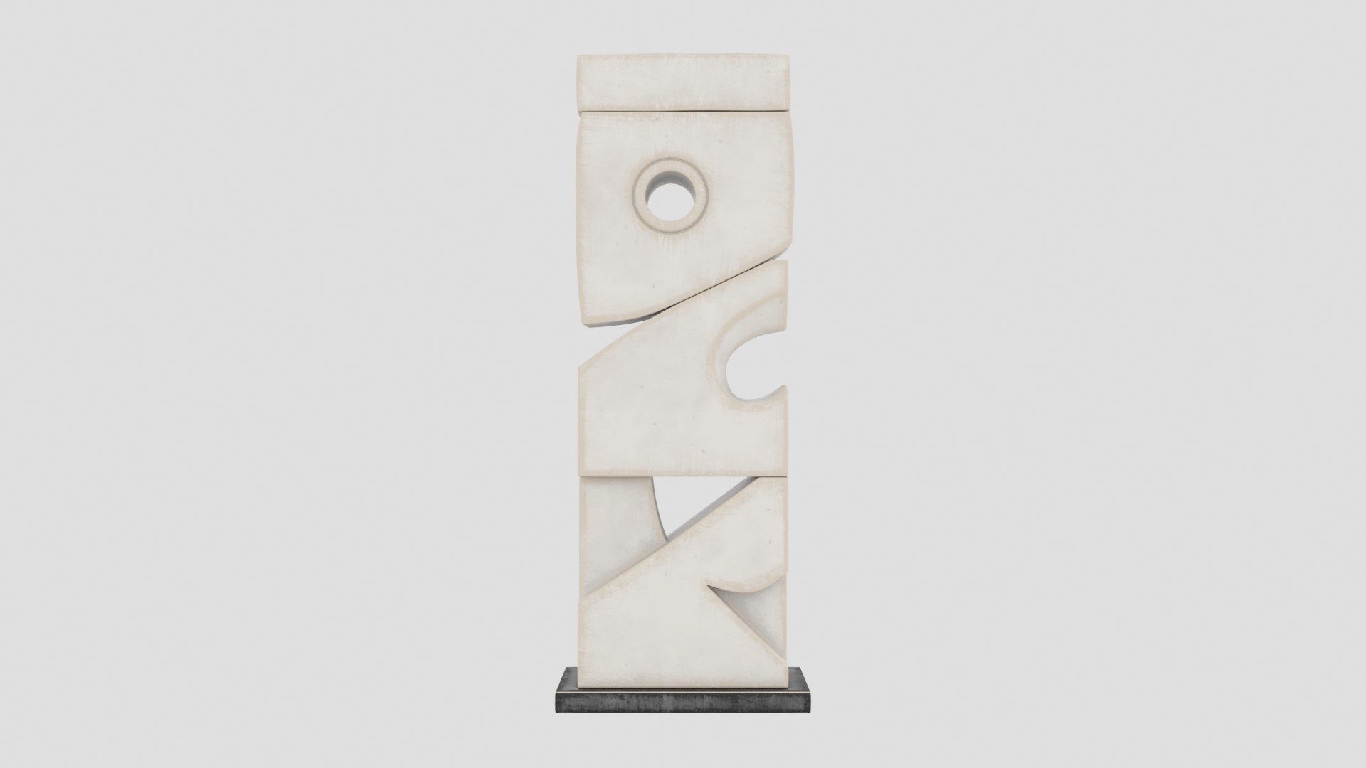 3D Contemporary Stone Sculpture TurboSquid 2100507