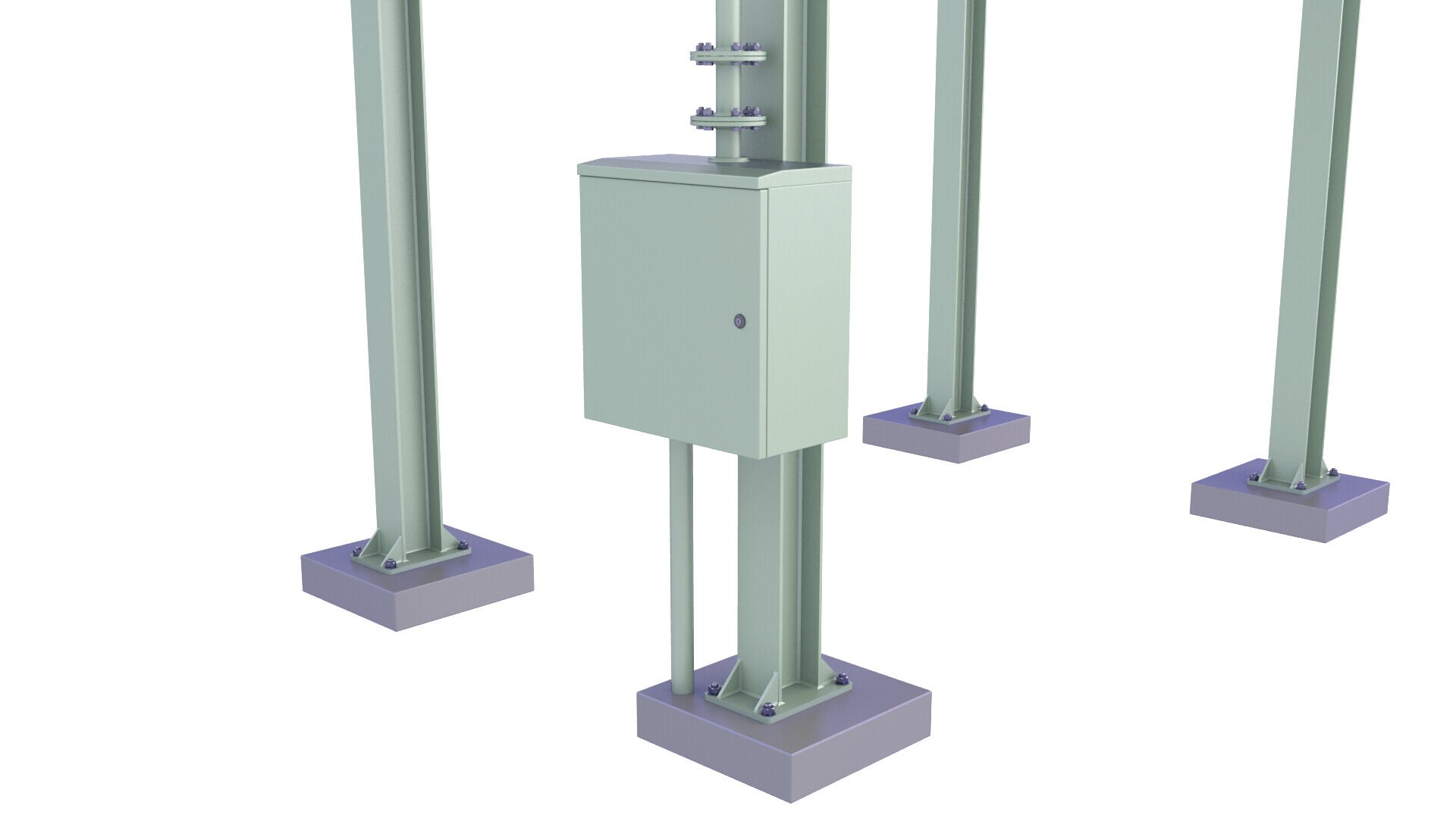 3D Substation Off Vertical Disconnector 28 Model - TurboSquid 2098669