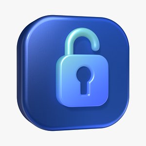 3D Safe Icon model