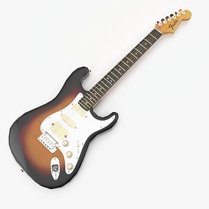 fender guitar 3d max