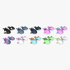 3D 10 Slippers I Whale Collection - Costume Character Design