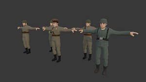 WORLD WAR CHARACTER PACK 3D model