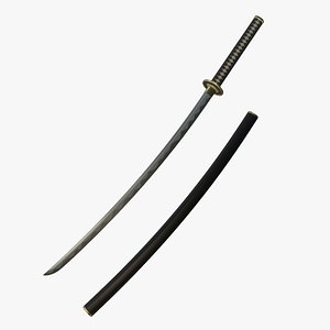 Realistic 3D Katana PBR for Blender Cinema4D and Other