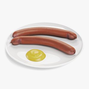 Sausages on Plate