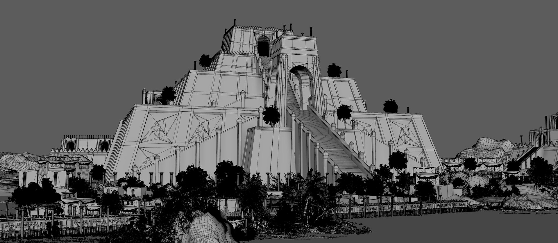 Ziggurat Temple Environment 3D Model - TurboSquid 2219340