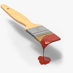 Paint Brush With Ink Stroke