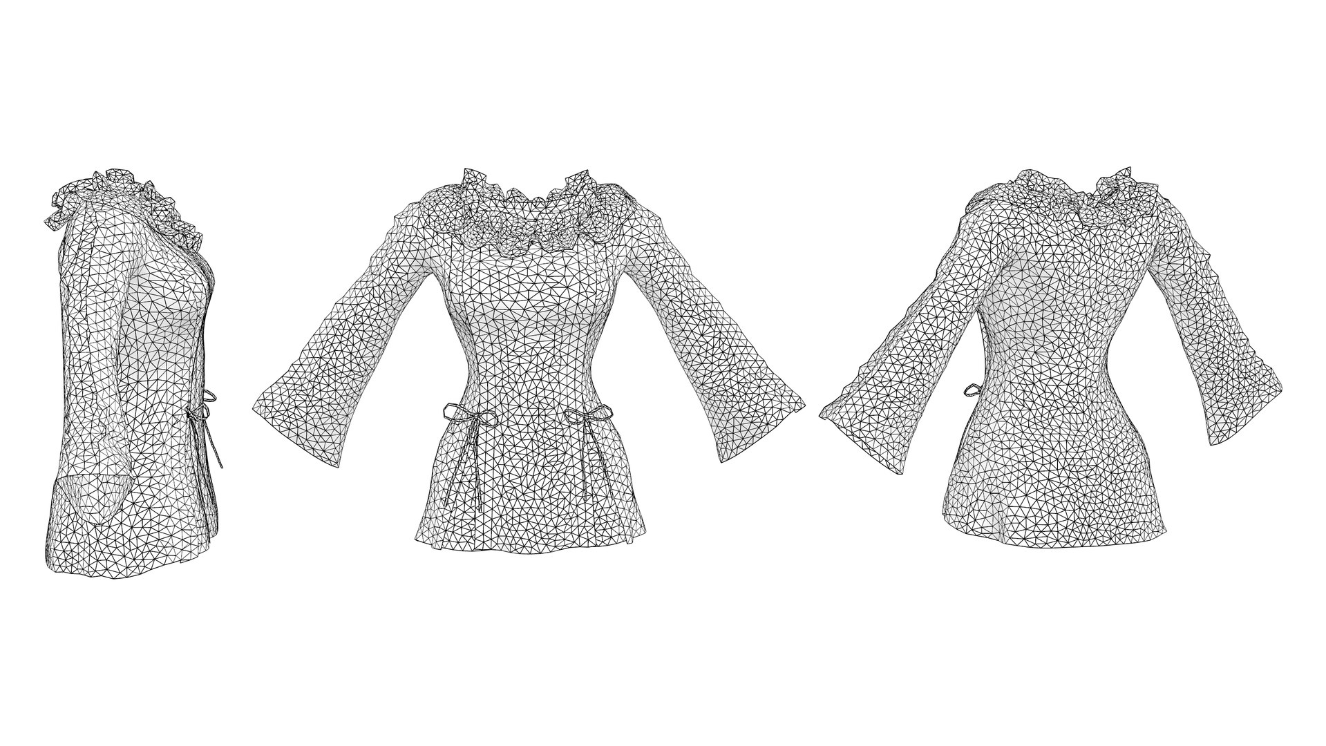 Greenwood Lace Tunic 3D Model - TurboSquid 1820597