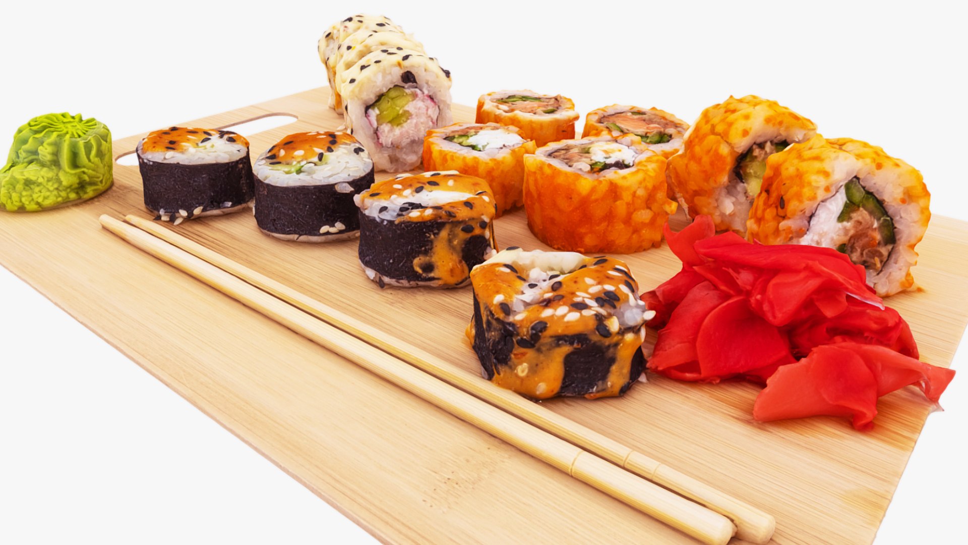 Sushi 3D model https://p.turbosquid.com/ts-thumb/Y0/LcfrdI/gE/preview02/jpg/1732871977/1920x1080/fit_q87/4210ed5d5f5d7b5d167cd8649c014d75cb5fd28d/preview02.jpg