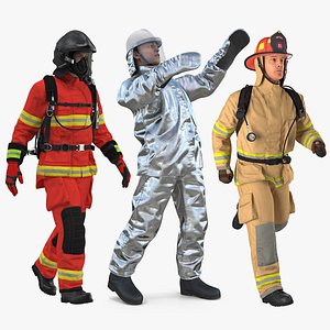 Rigged Firefighters Collection 2 for Cinema 4D