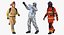 Rigged Firefighters Collection 2 for Cinema 4D