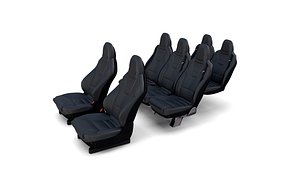 tesla x seats 3D model