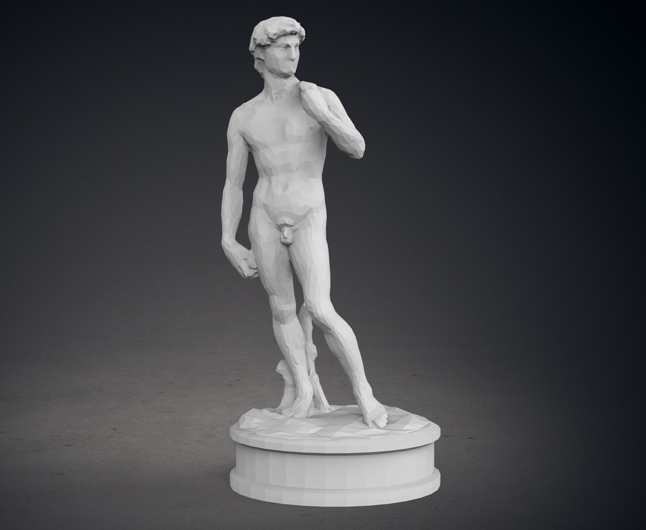 3D Low Poly David Statue Model - TurboSquid 2226326