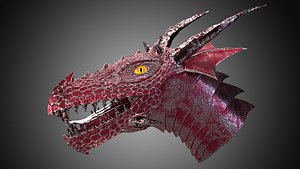 metal dragon head 3d max