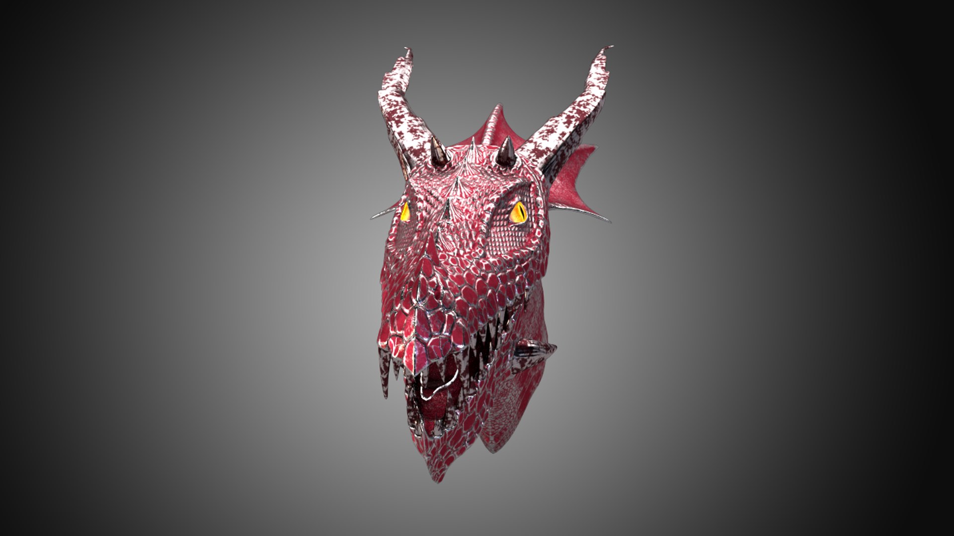 Metal Dragon Head 3d Max