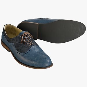 realistic mens shoes 4 3D model