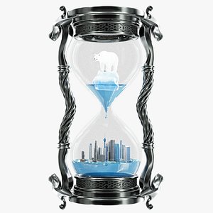 Hourglass about Global Warming   Environmental Art