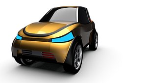 3D Mini Electric car concept