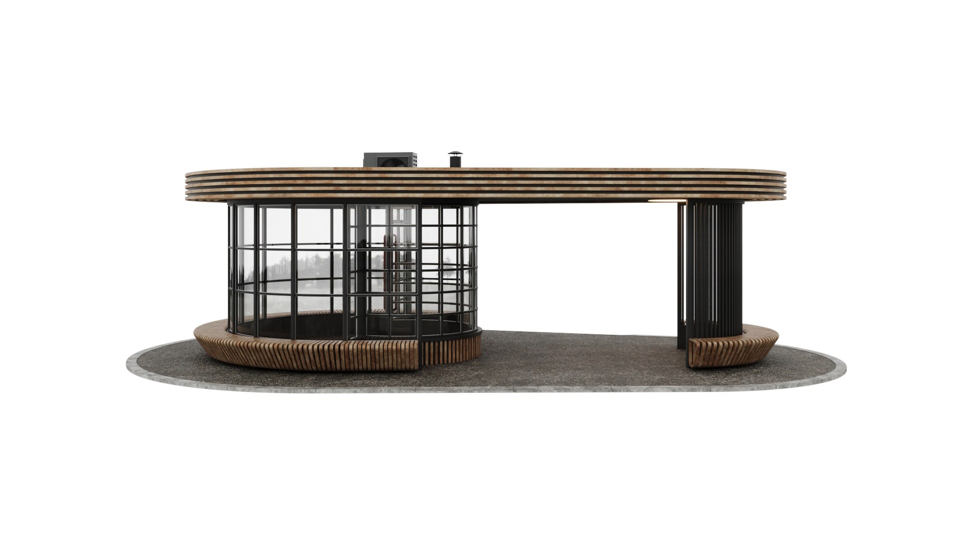3D Bus stop - cafe model - TurboSquid 2122558